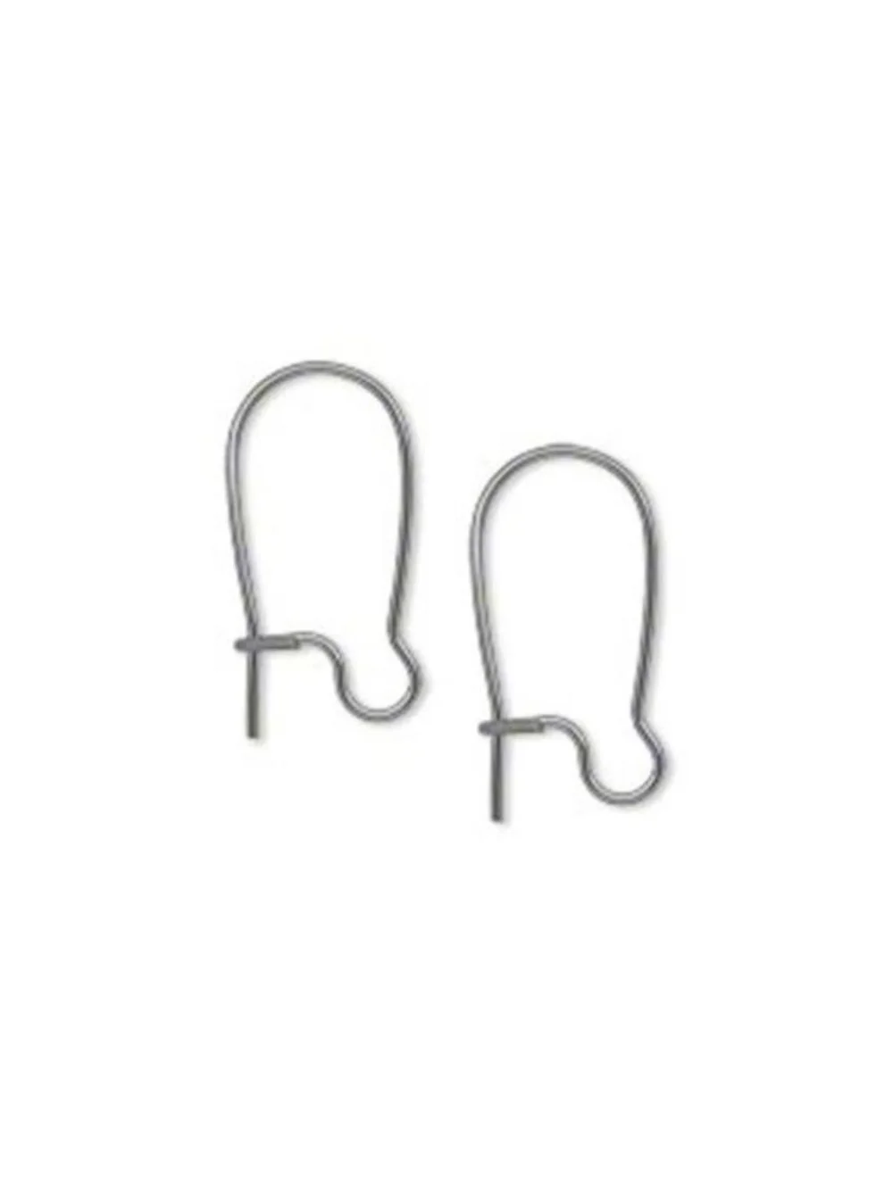 10 Gunmetal 18mm Kidney Earwires Earring Findings